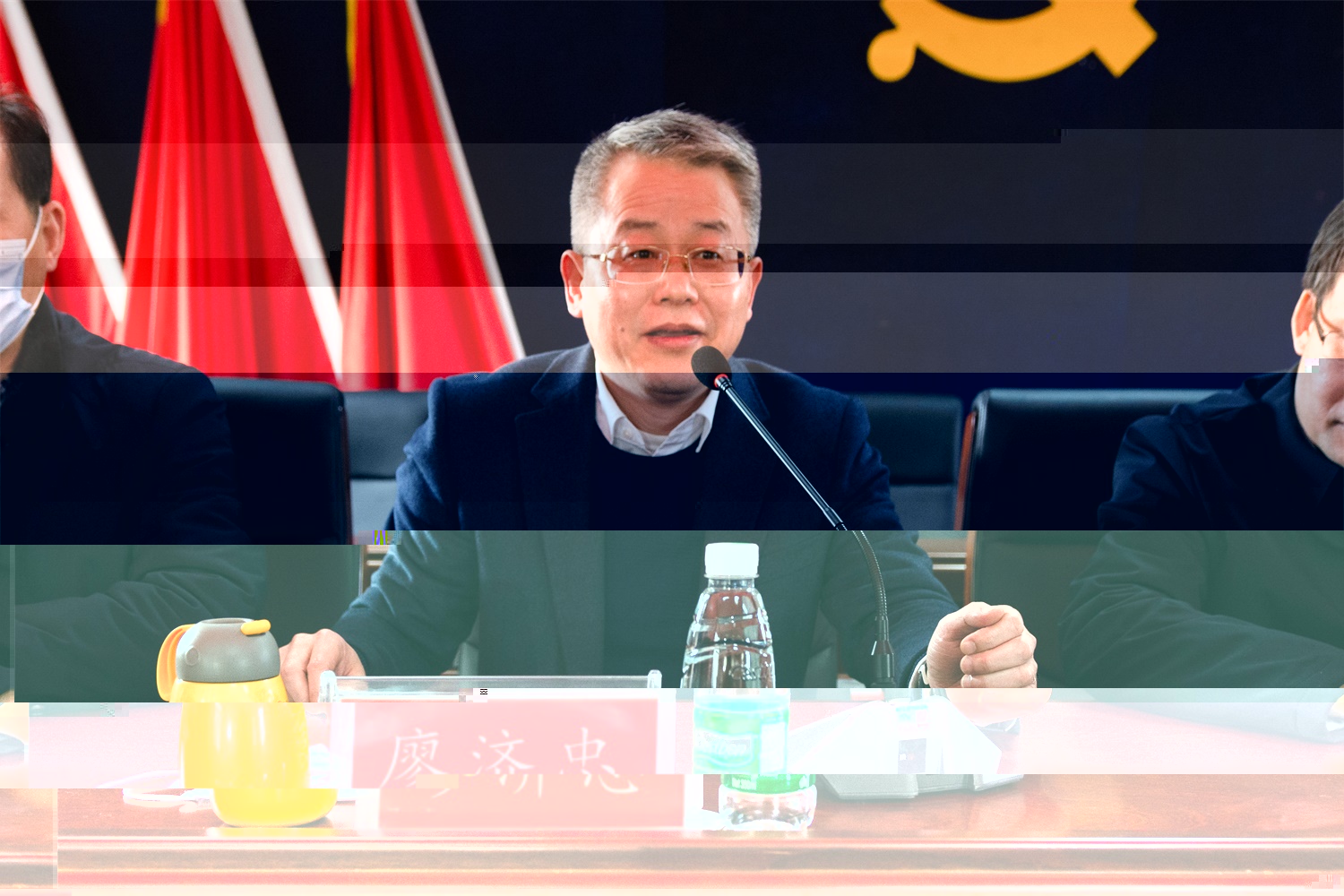 廖濟忠在啟動儀式上緻辭（記者 彭雨格 攝）